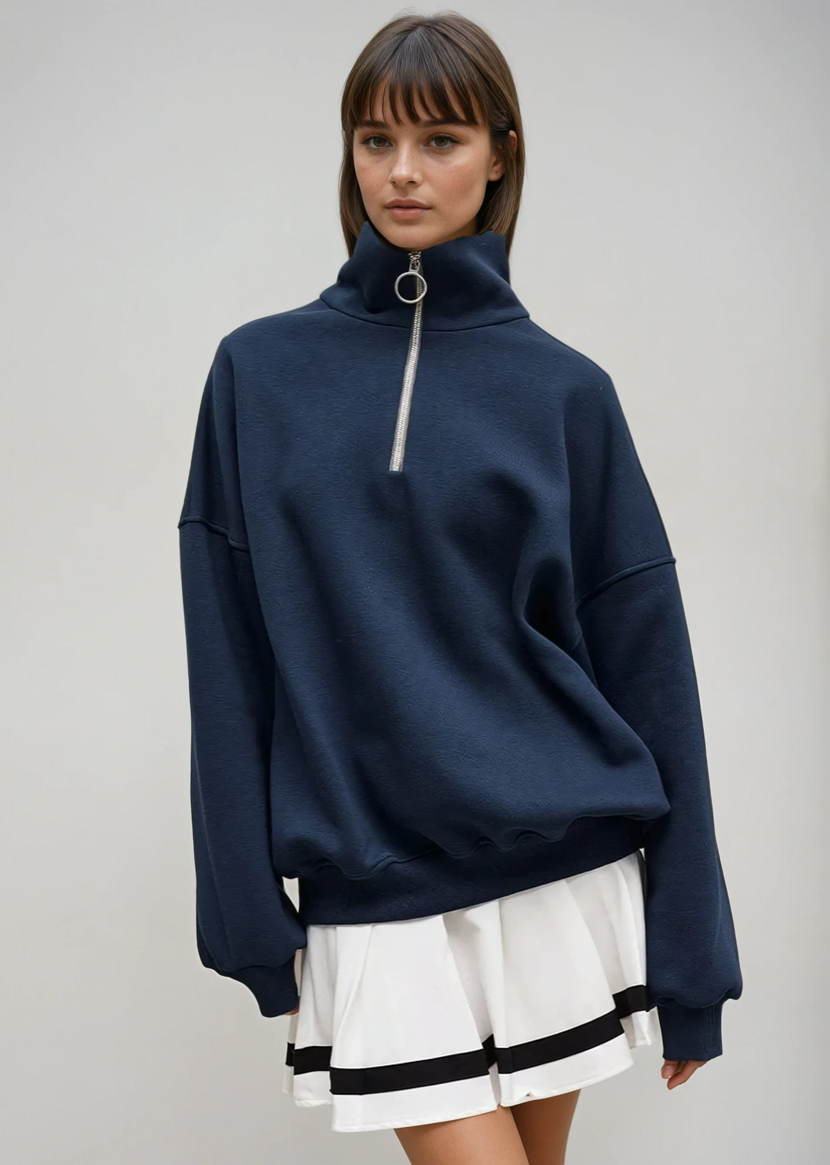 Rhea | Pull décontracté à demi-zip