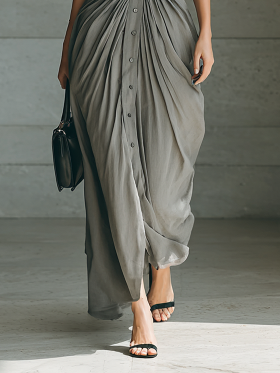 Zéphyrine | Robe Plissée Longue