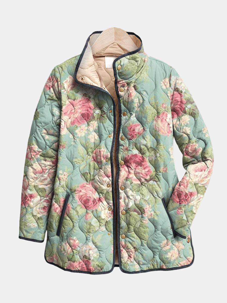 VALMORIE| Veste Matelassée Roses Anciennes Claire