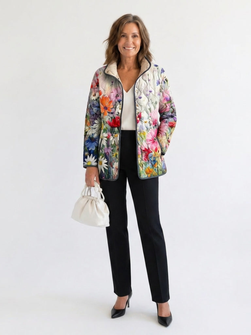VALMORIE | Veste Matelassée Fleurs des Champs Manon