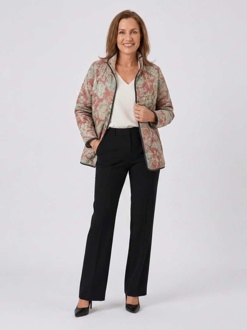 VALMORIE | Veste Matelassée Damas Terracotta Pauline