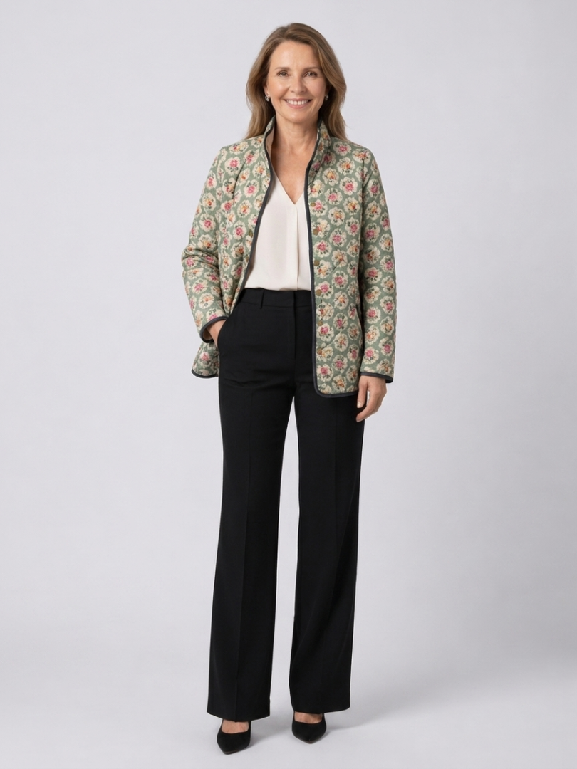 VALMORIE| Veste Matelassée Tapisserie Fleurie Amélie