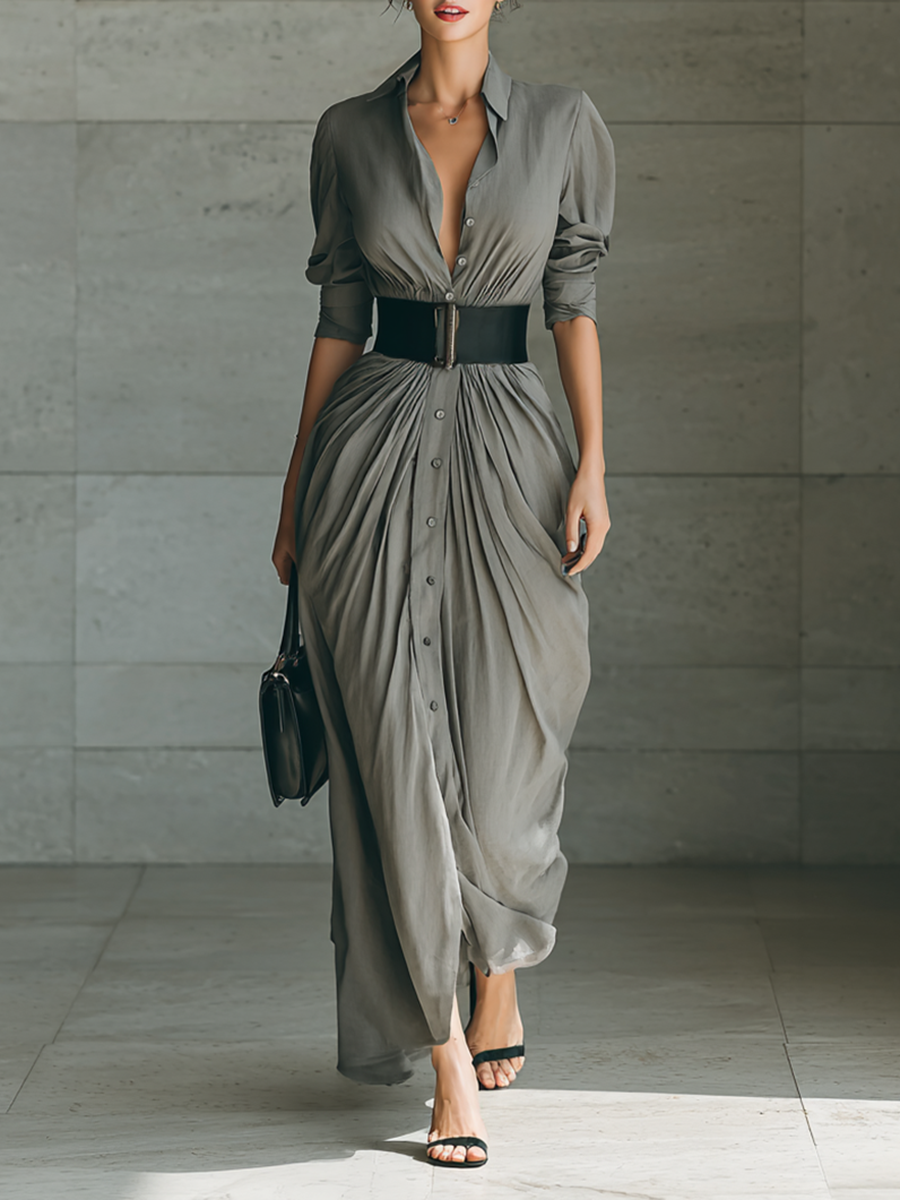 Zéphyrine | Robe Plissée Longue