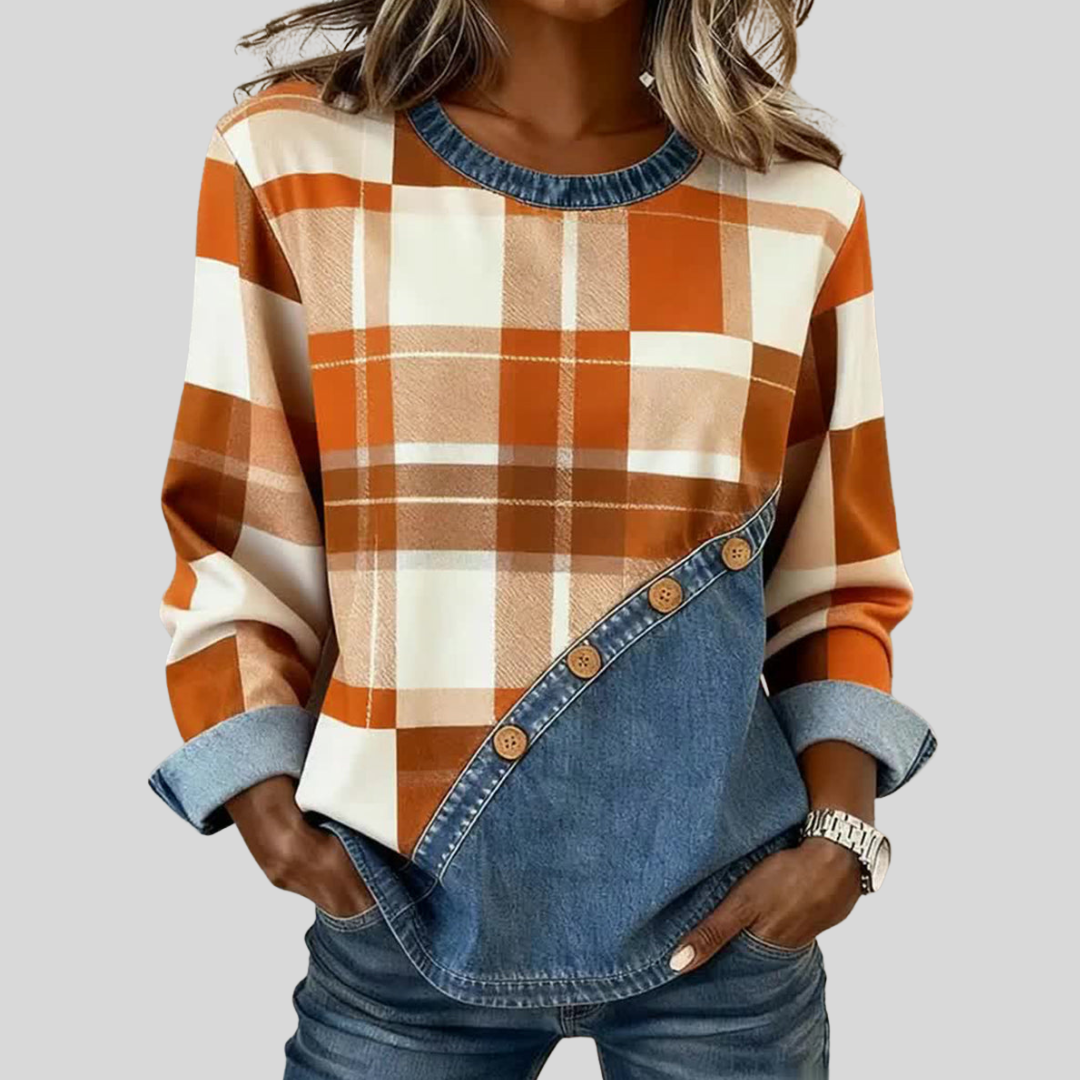 Faylen™ | Haut en maille patchwork