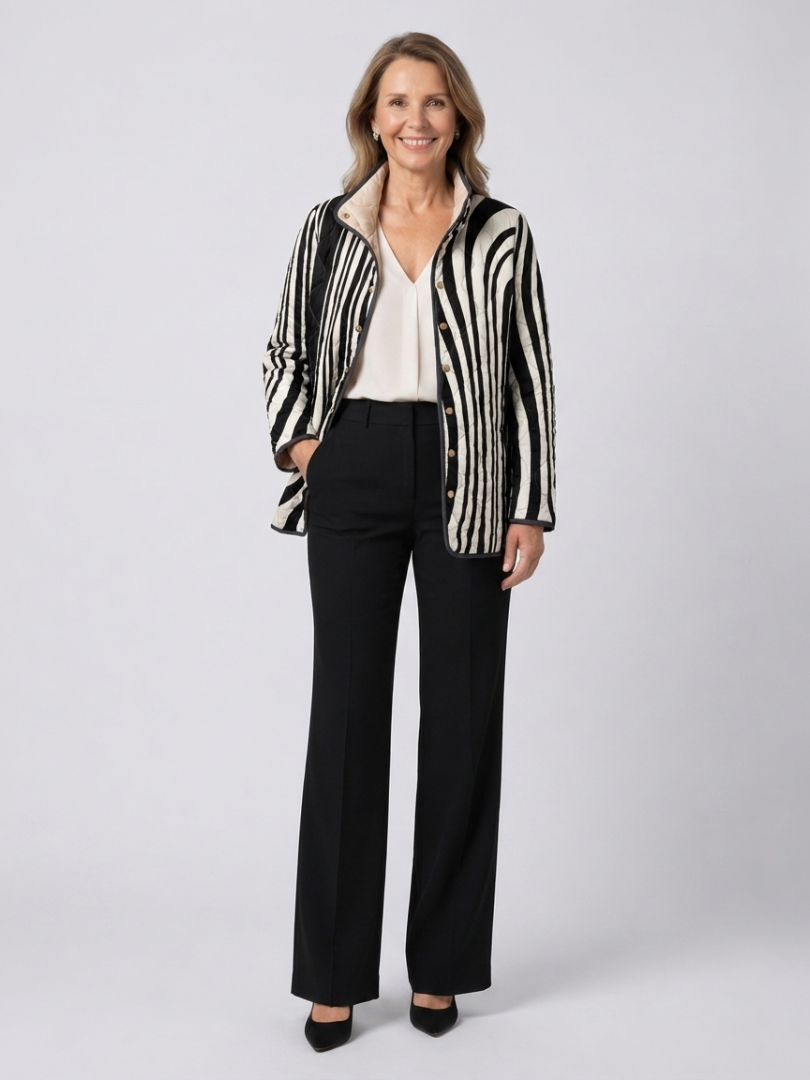 VALMORIE | Veste Matelassée Graphique Zébrée Sylvie
