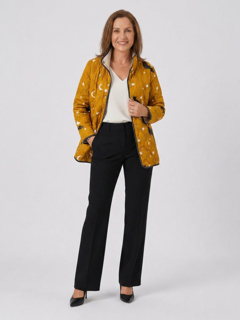 VALMORIE | Veste Matelassée Chats et Étoiles Nicole