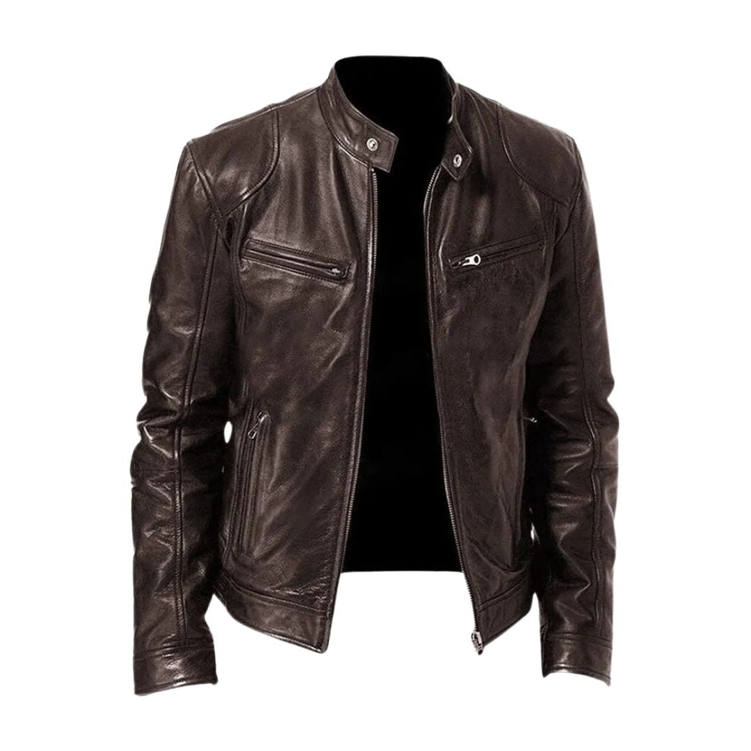 VALMORIE | Veste en cuir décontractée