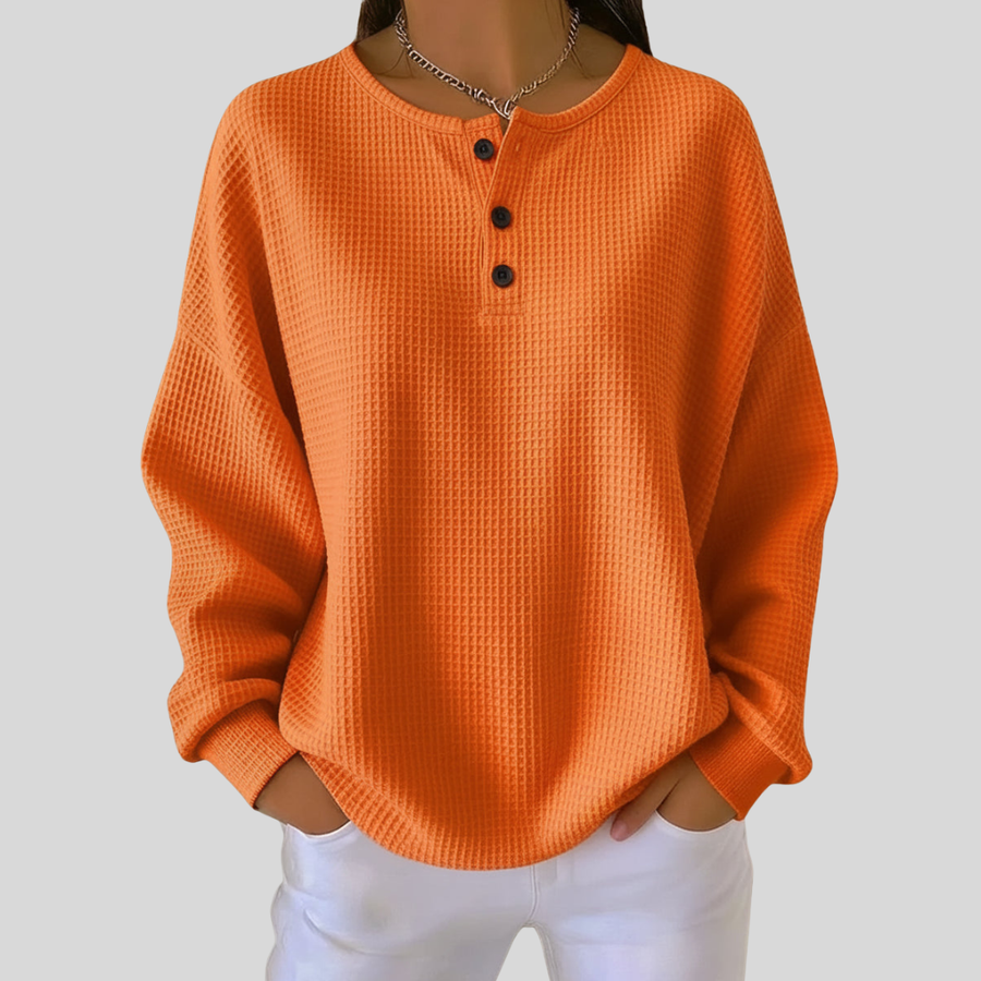 Nessa™ | Sweat-shirt Henley Décontracté