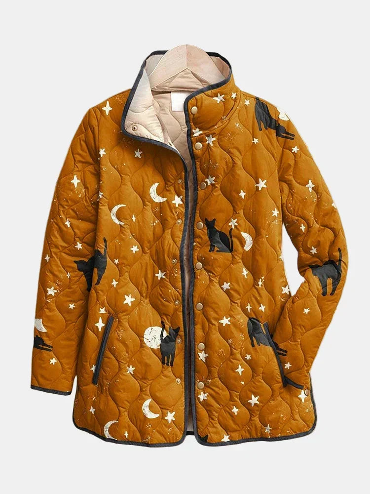 VALMORIE | Veste Matelassée Chats et Étoiles Nicole