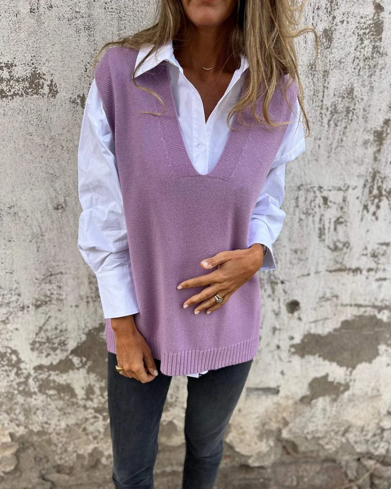 Joséphine | Pull sans manches en maille confortable