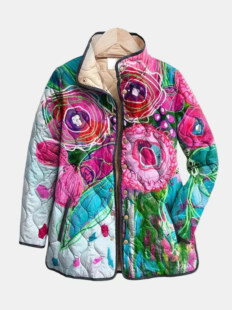 VALMORIE | Veste Matelassée Aquarelle Florale Lucie