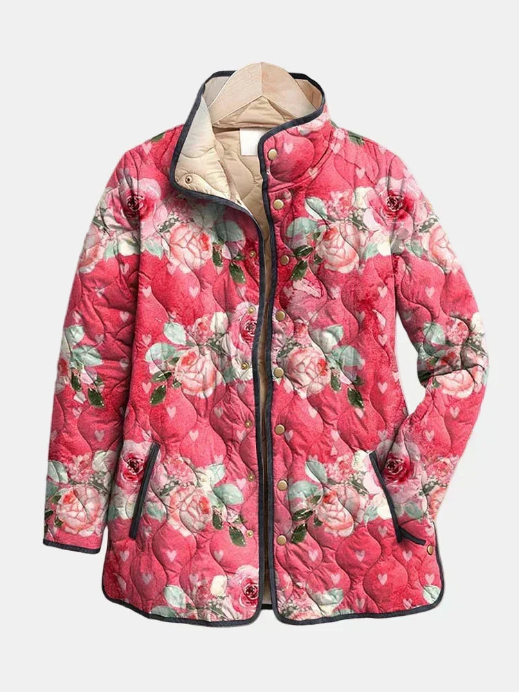 VALMORIE | Veste Matelassée Roses Poudrées Christine