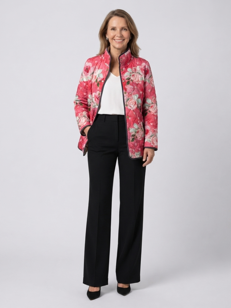 VALMORIE | Veste Matelassée Roses Poudrées Christine