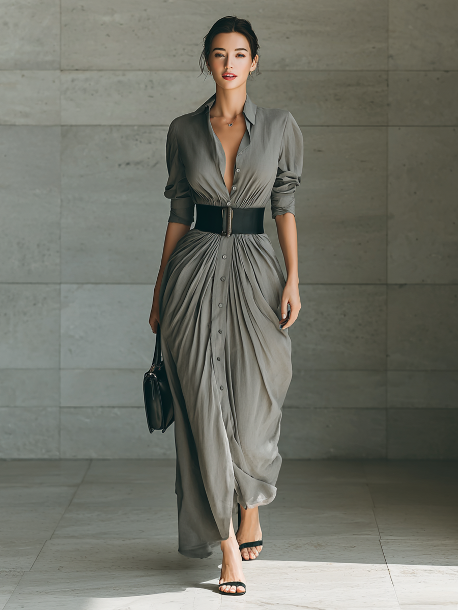 Zéphyrine | Robe Plissée Longue