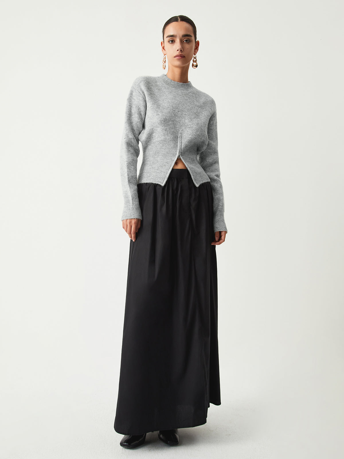 Rosalind | Pull en maille doux à demi-zip