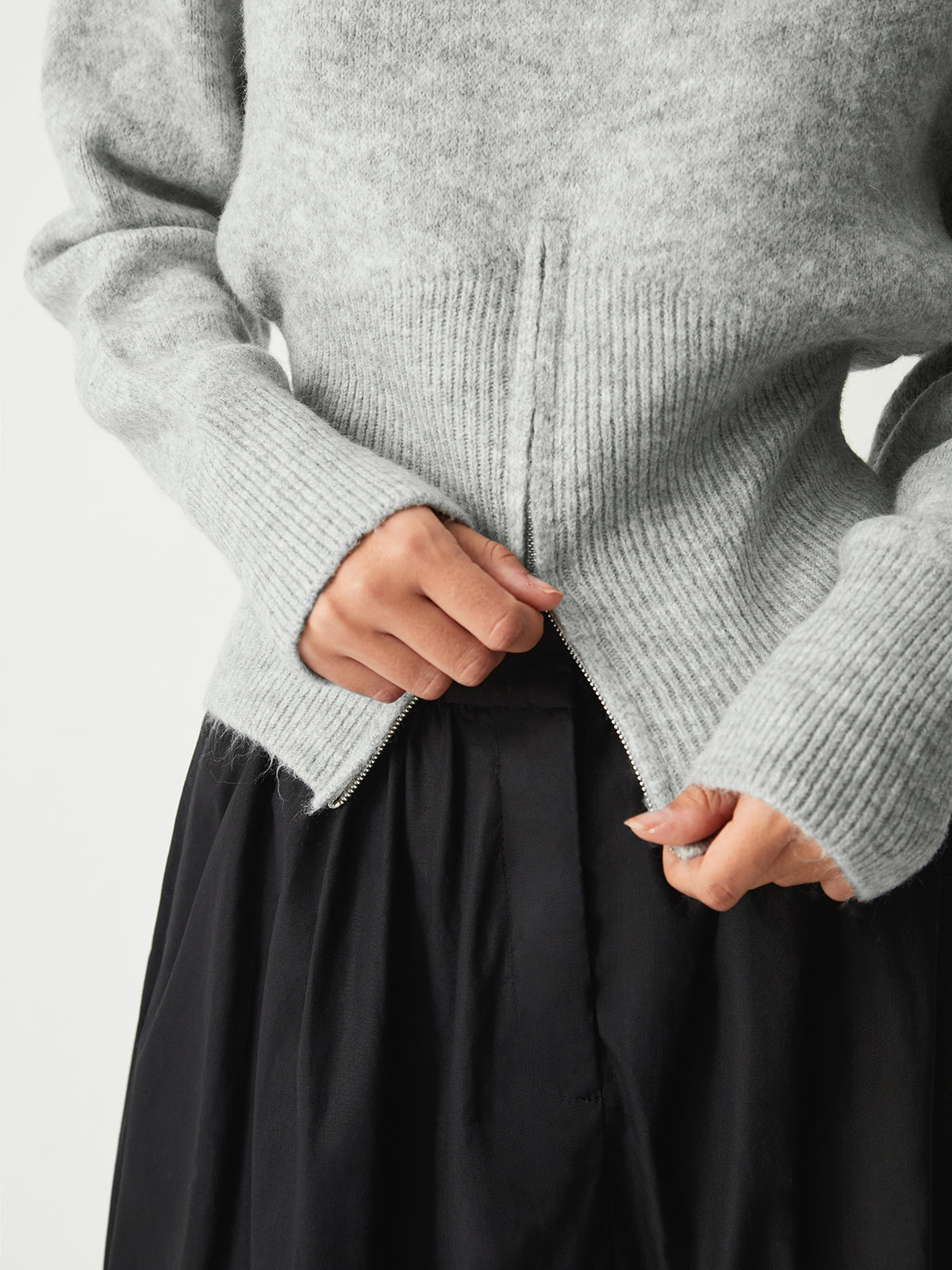 Rosalind | Pull en maille doux à demi-zip
