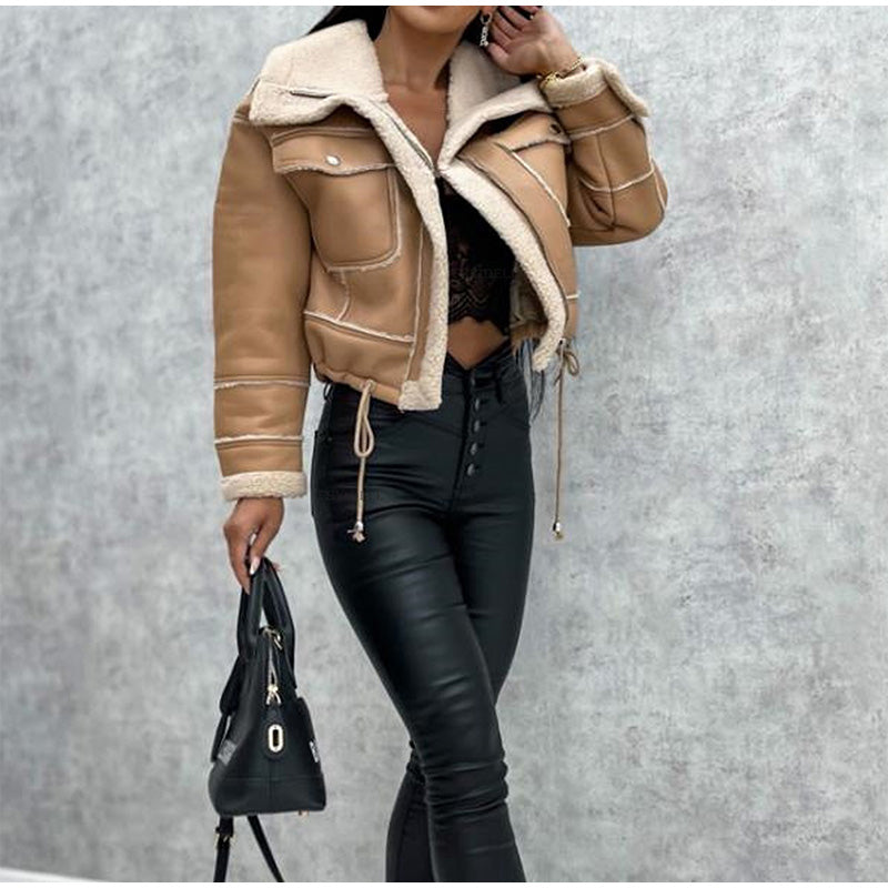 valmorie® | VESTE EN CUIR AVEC LAINE