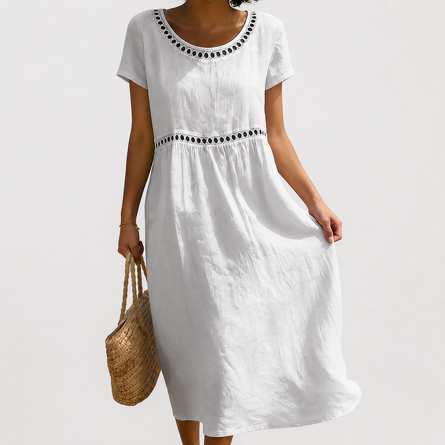 DELACROIX | Robe Brodée Fluide Aveline