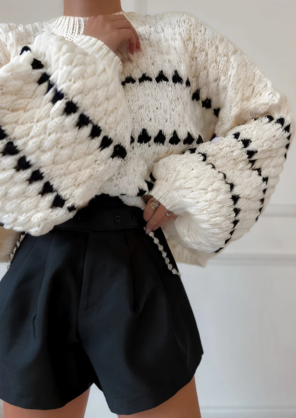 Faye | Pull à col rond texturé