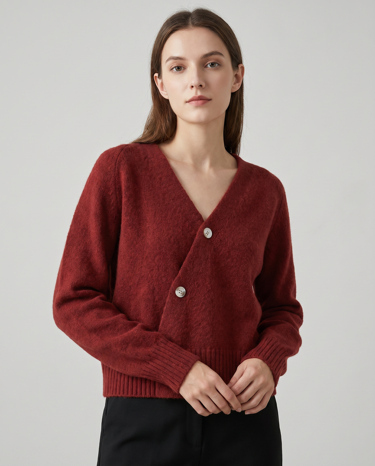 Estelle | Cardigan à col V et boutonnage croisé