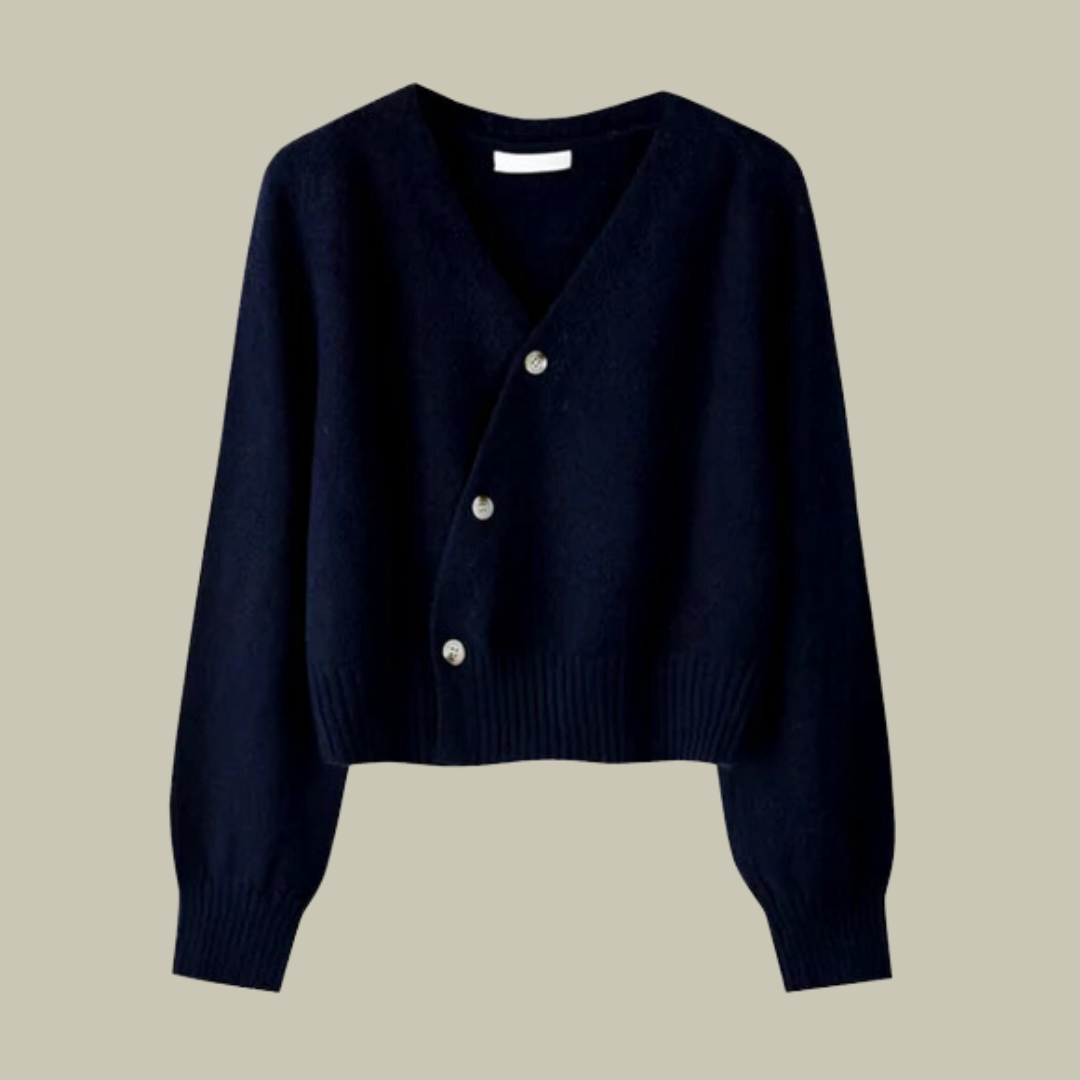 Estelle | Cardigan à col V et boutonnage croisé