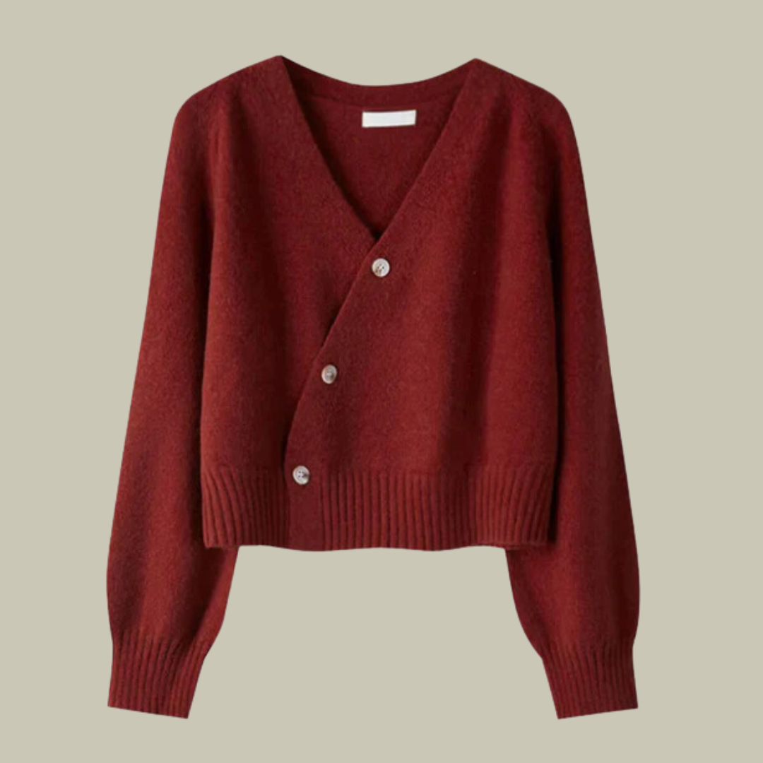 Estelle | Cardigan à col V et boutonnage croisé