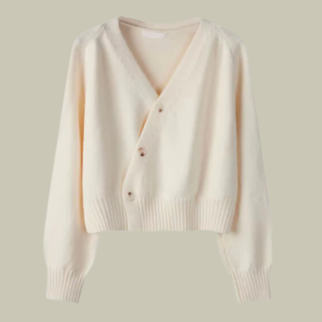 Estelle | Cardigan à col V et boutonnage croisé