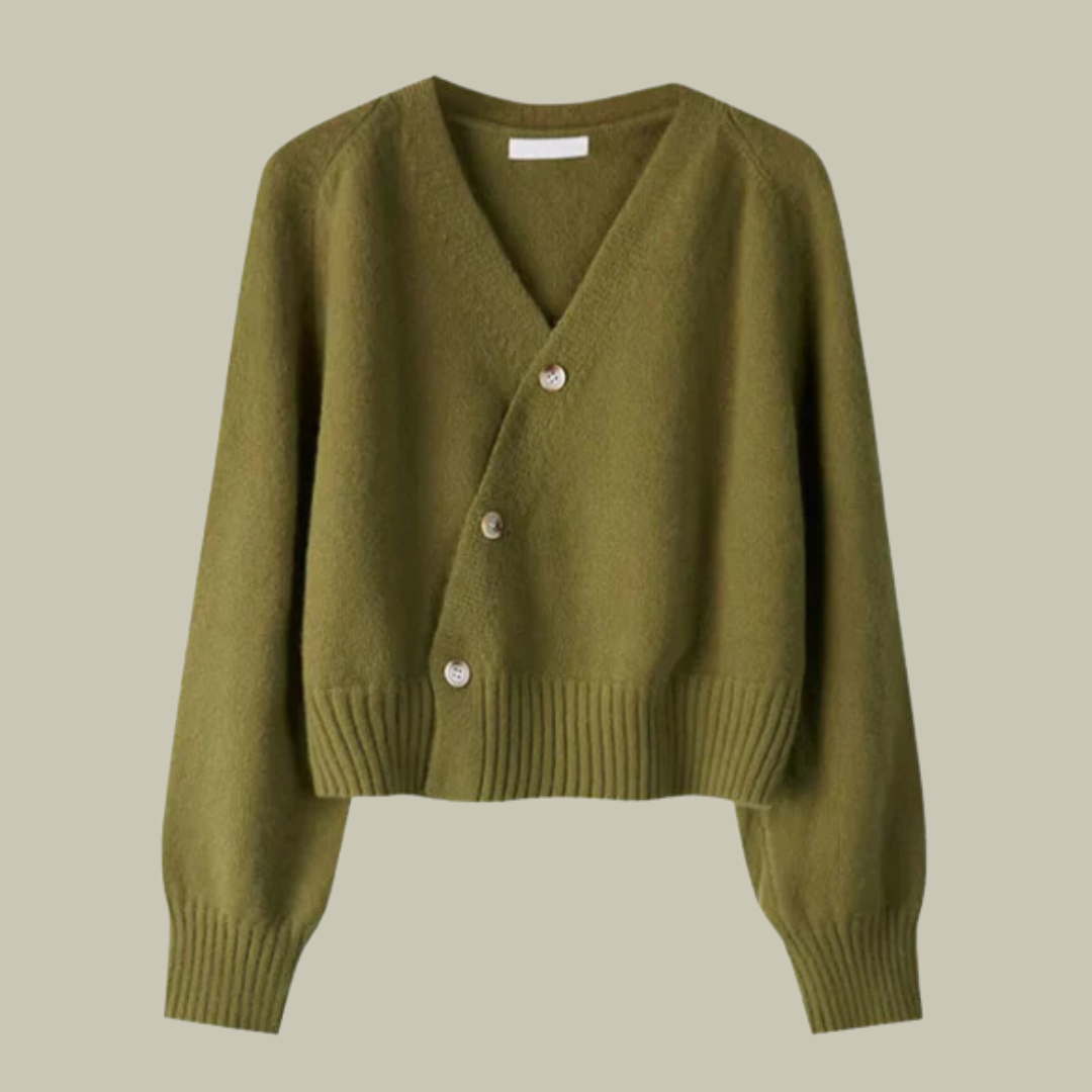 Estelle | Cardigan à col V et boutonnage croisé