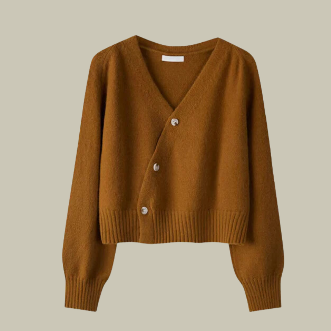 Estelle | Cardigan à col V et boutonnage croisé