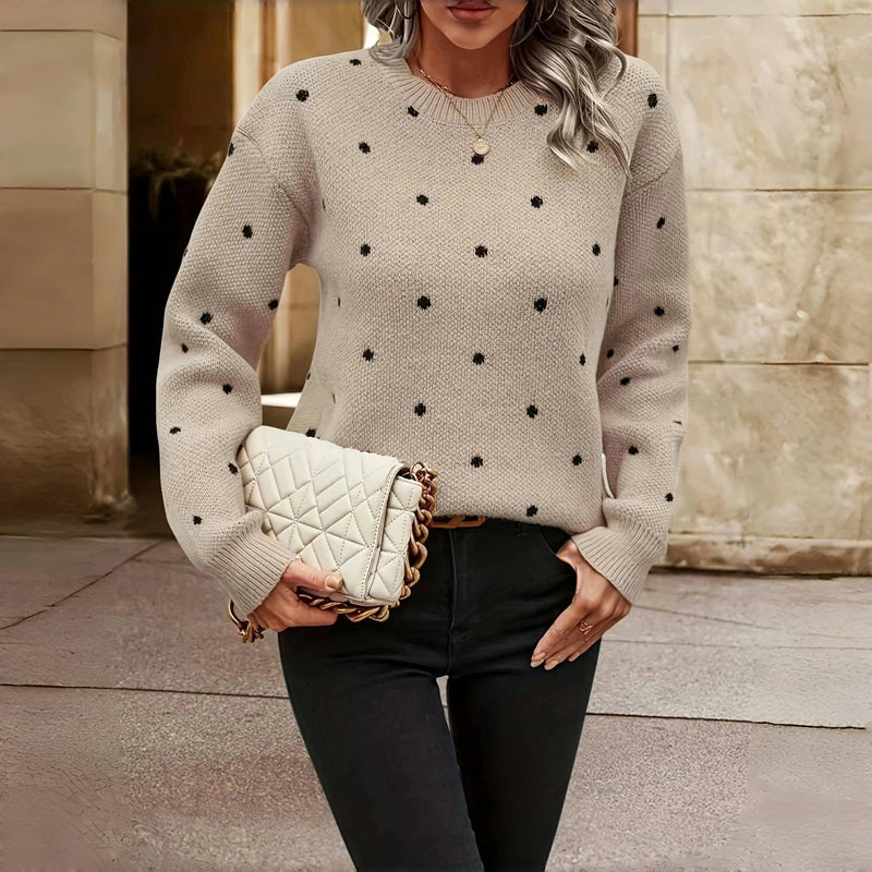 Marigold | Pull en maille douillet à pois