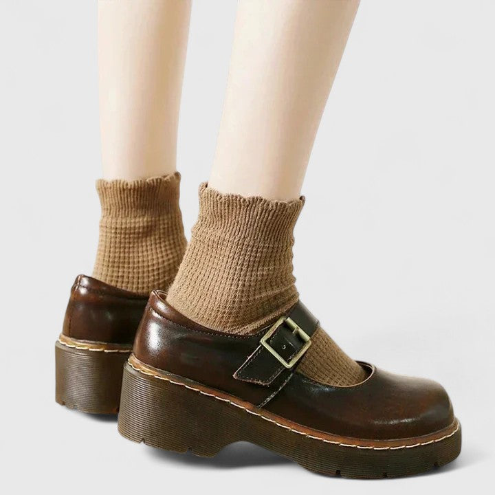 VALMORIE | Babies Plateforme à Boucle pour Femme Aveline