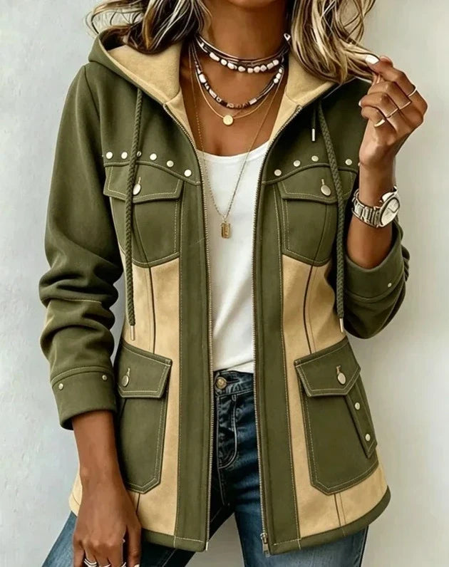 VALMORIE| Veste à Capuche Bi-Matière Véronique