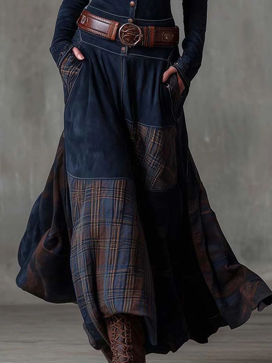 Élise | Robe Maxi en Suède avec Ceinture