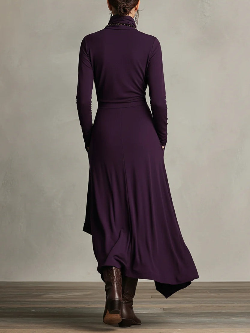 Arielle | Robe Coljurk Asymétrique Vintage