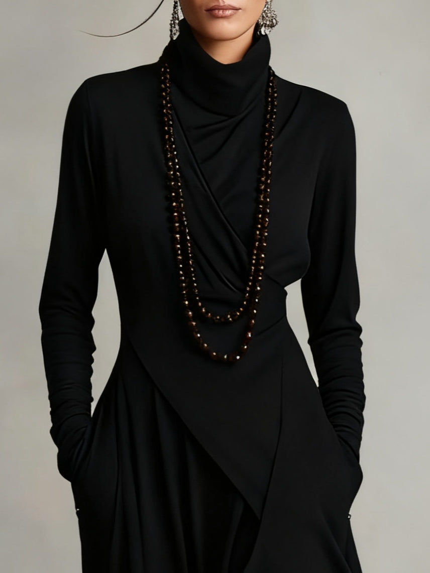 Arielle | Robe Coljurk Asymétrique Vintage