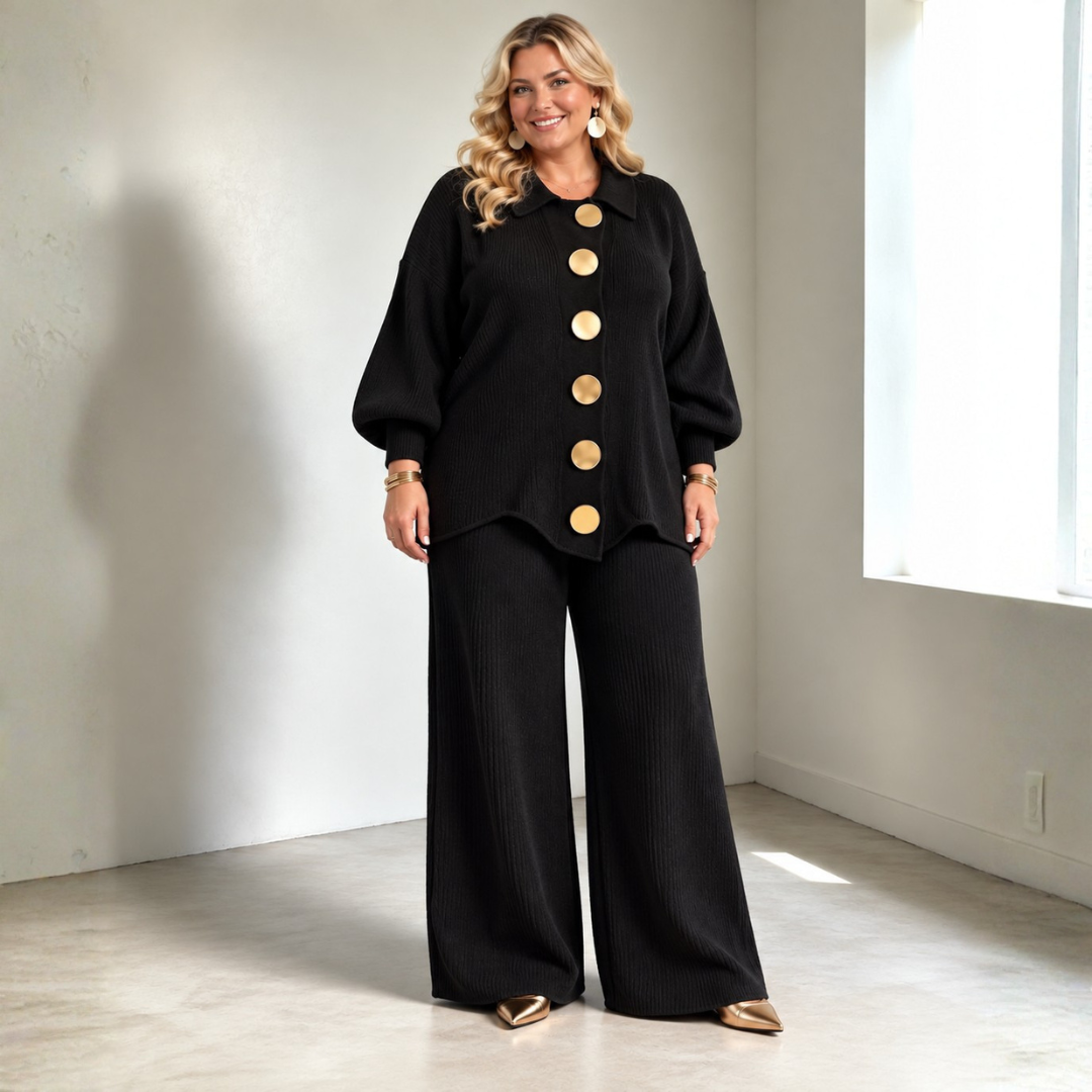 Connie | Ensemble Pantalon en Maille Couvrant le Ventre