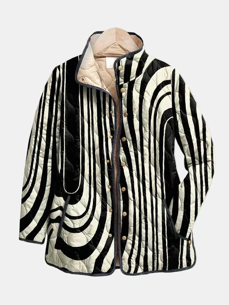 VALMORIE | Veste Matelassée Graphique Zébrée Sylvie