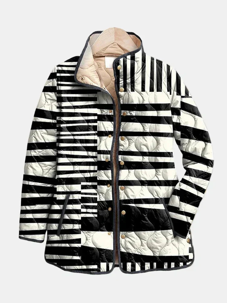 VALMORIE | Veste Matelassée Rayures Graphiques Véronique