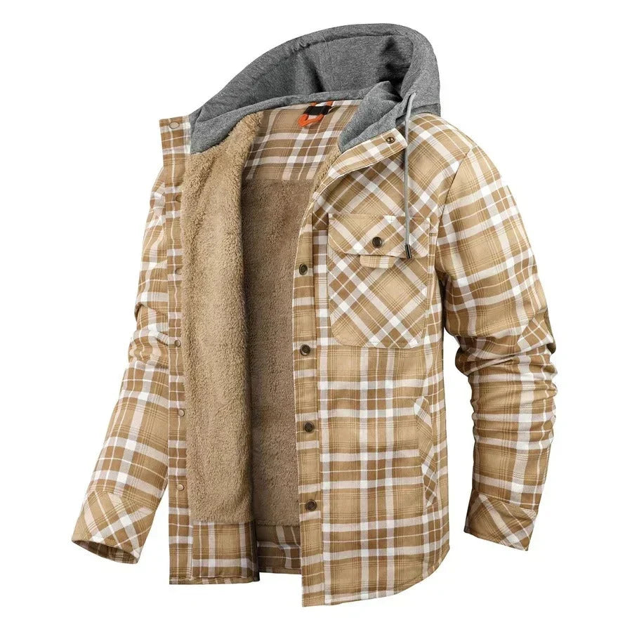 Fabrizio | Veste Légère à Carreaux avec Capuche