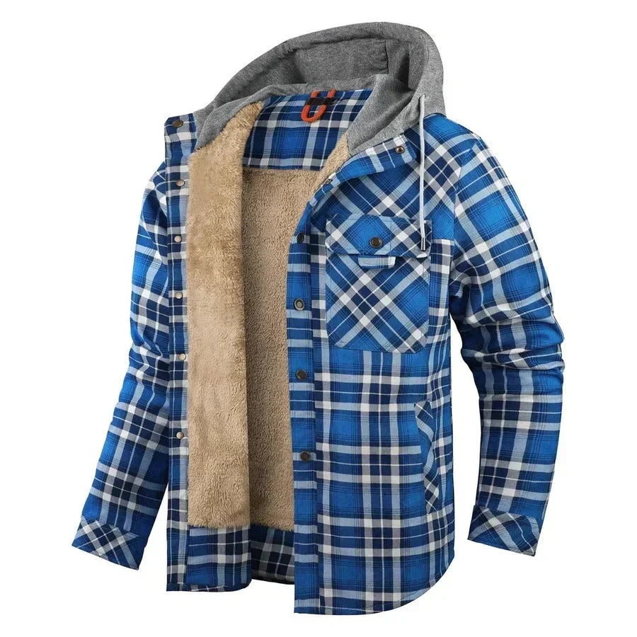 Fabrizio | Veste Légère à Carreaux avec Capuche