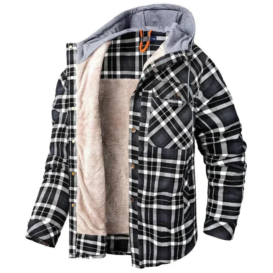 Fabrizio | Veste Légère à Carreaux avec Capuche