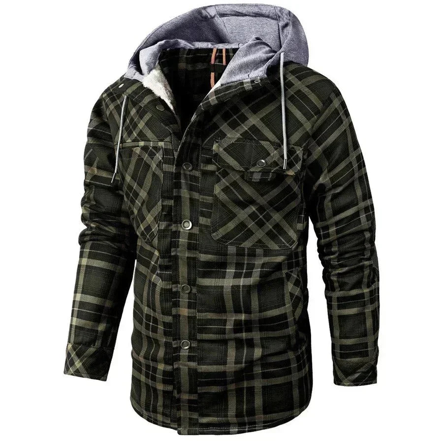 Fabrizio | Veste Légère à Carreaux avec Capuche