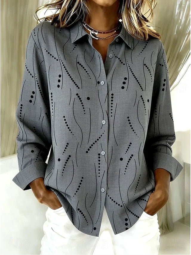 Pernella™ | Blouse décontractée à motif de lignes pointillées