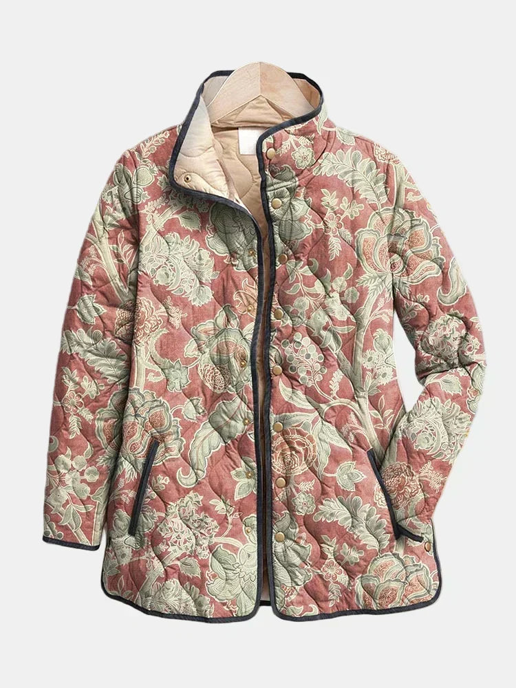 VALMORIE | Veste Matelassée Damas Terracotta Pauline