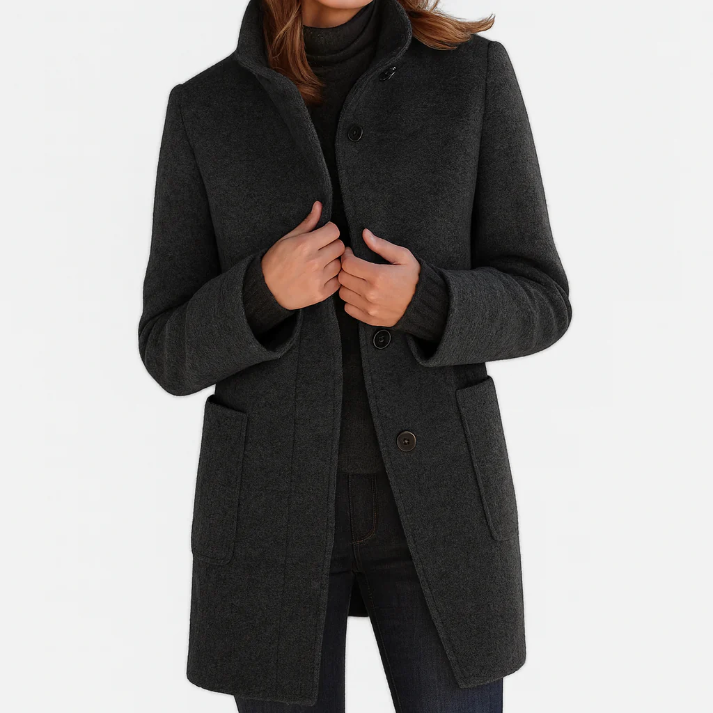 Éléonore | Manteau en laine à coupe midi