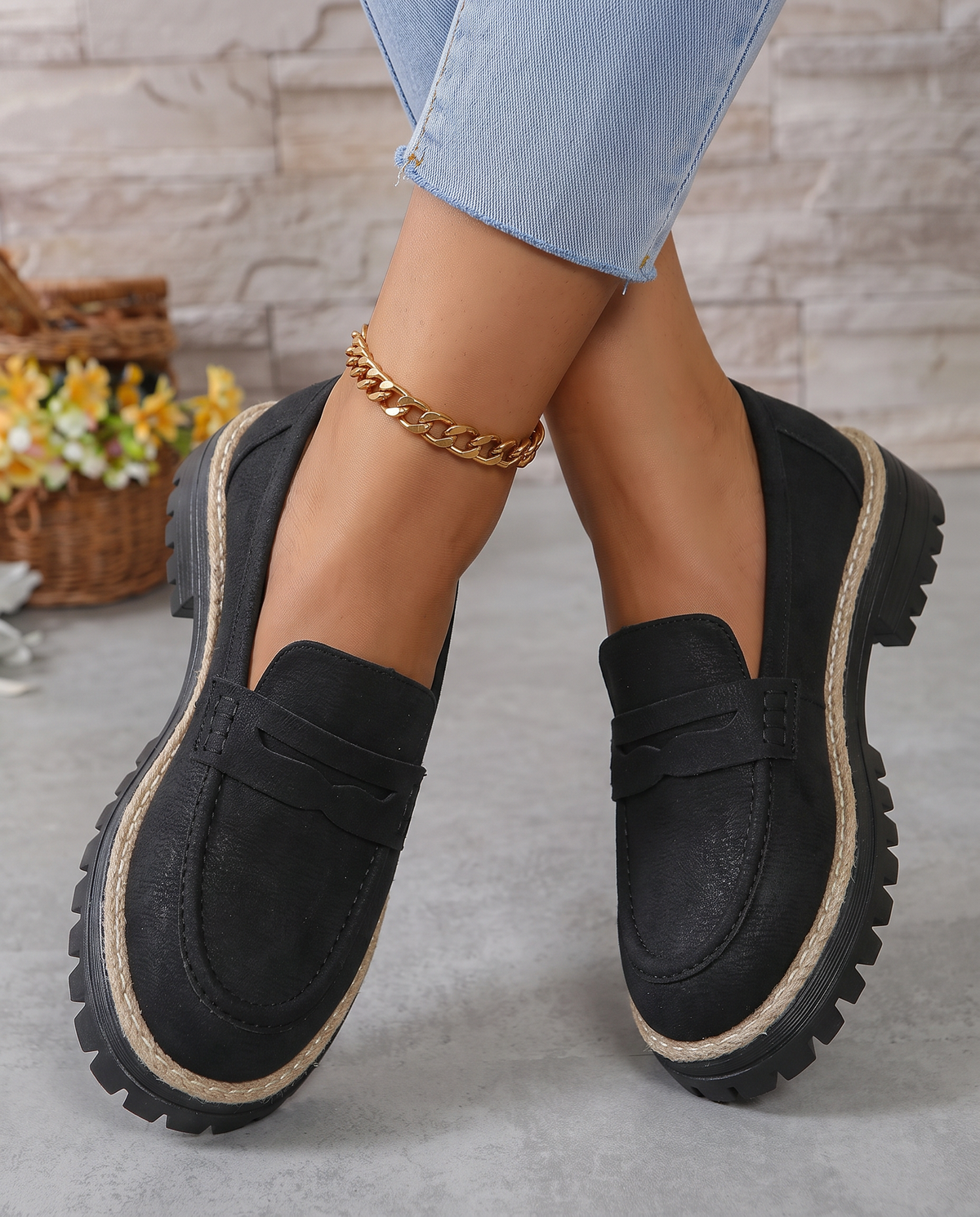 Mocassino Elena — Platform Tacco Grosso