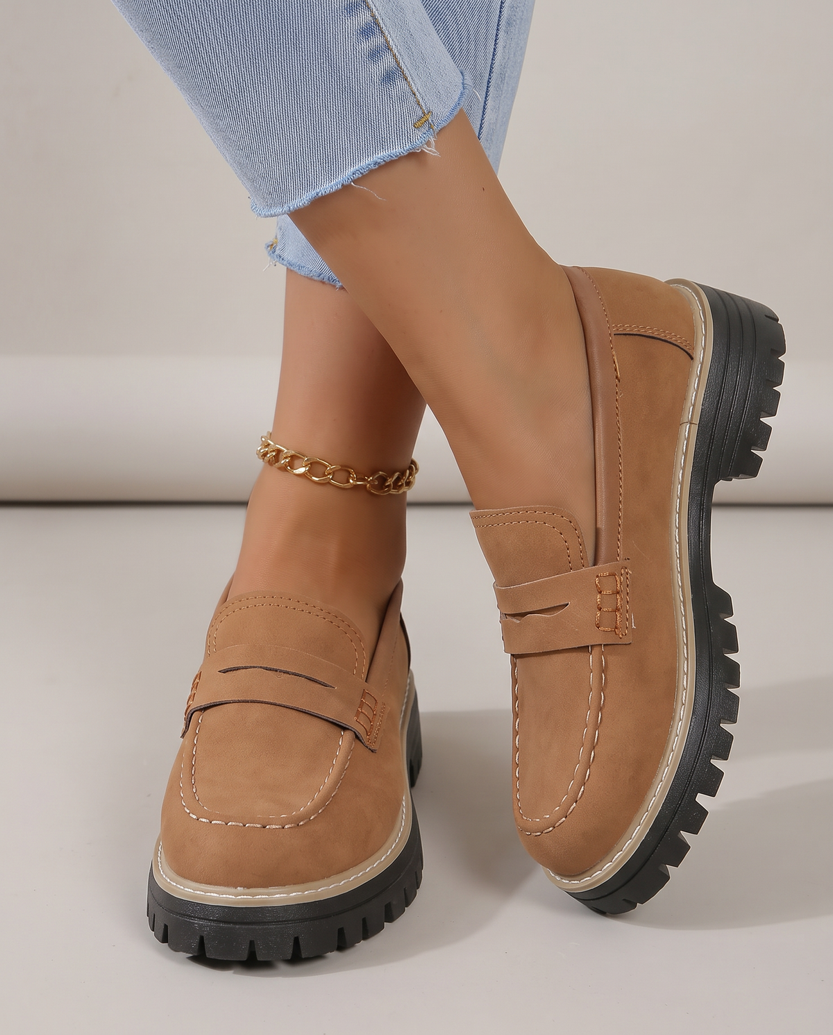 Mocassino Elena — Platform Tacco Grosso