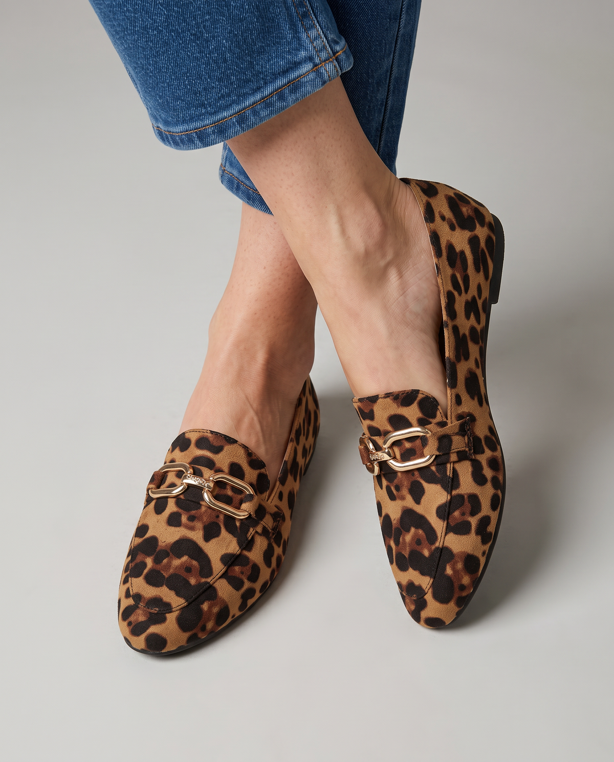 Mocassino Chiara — Leopardo Camoscio