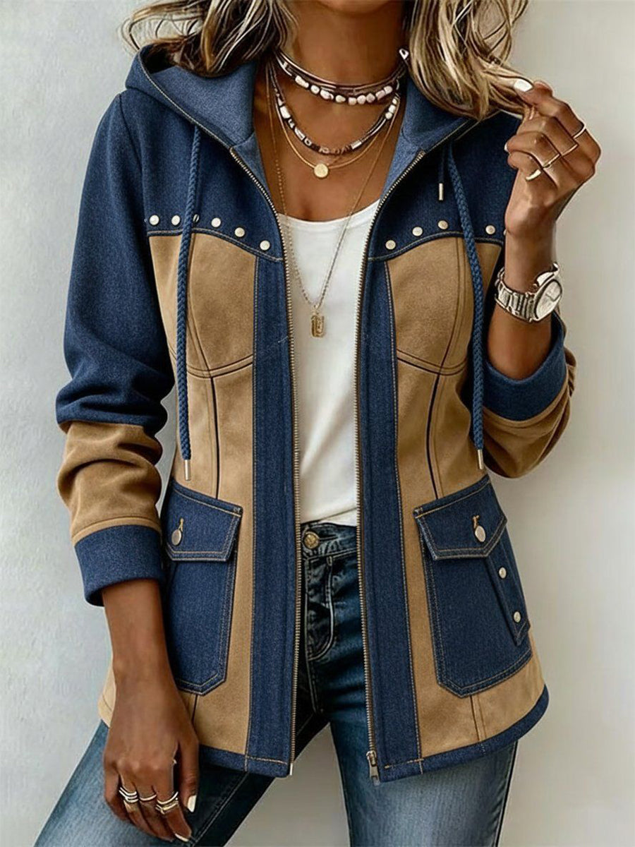 VALMORIE| Veste à Capuche Bi-Matière Véronique