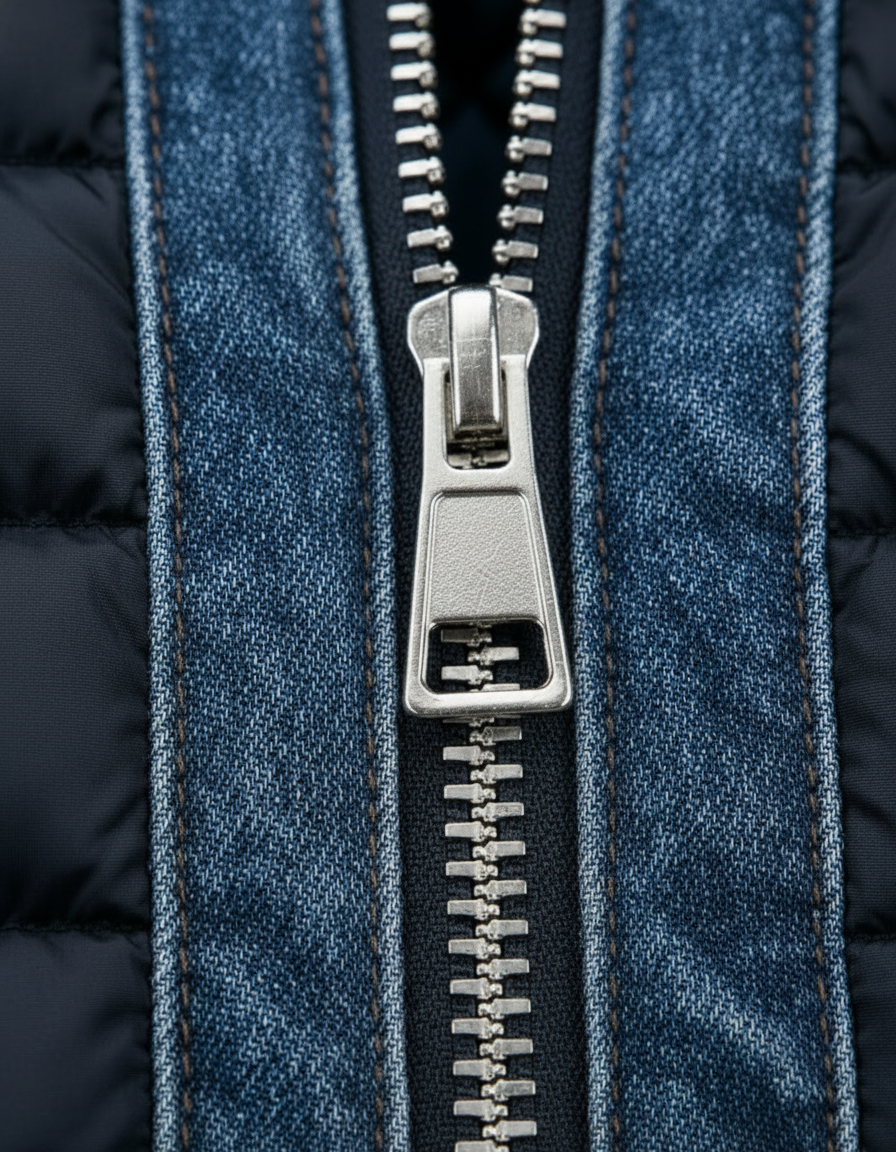 Varel | Veste hybride en denim matelassé